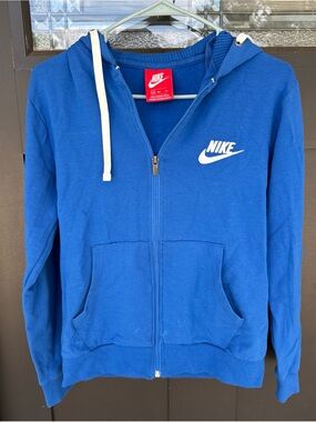 Nike Blue Full Zip Hoodie Size M